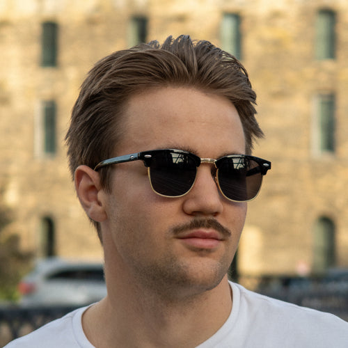 The Browline Classic – Gold Frame / Black Lens