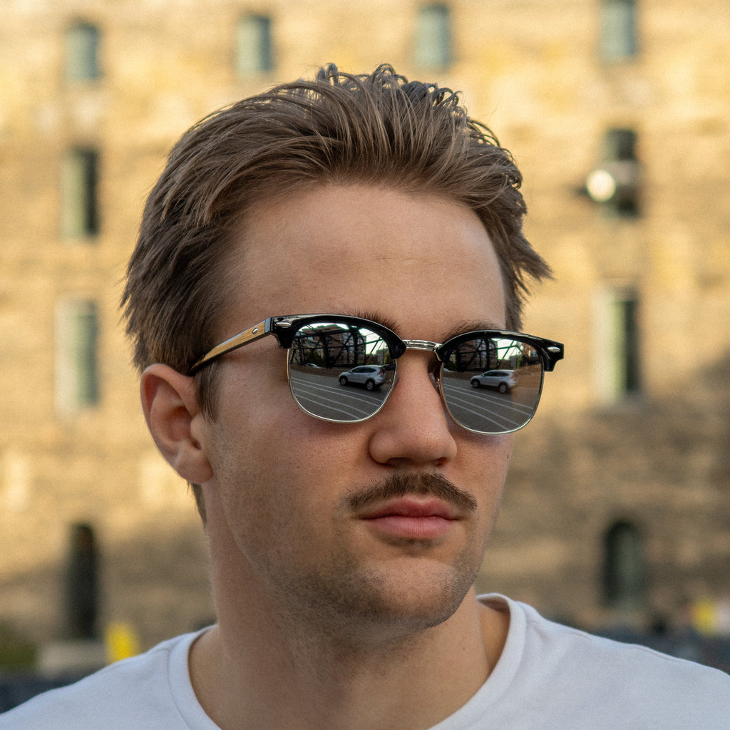 The Browline Classic – Silver Frame / Silver Lens