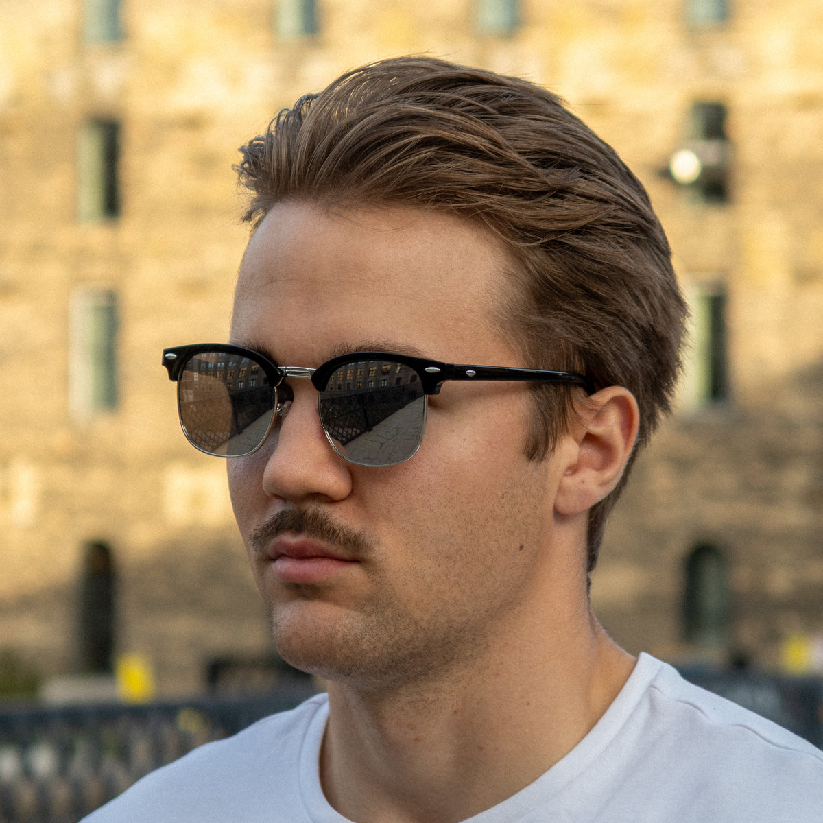 The Browline Classic – Silver Frame / Silver Lens