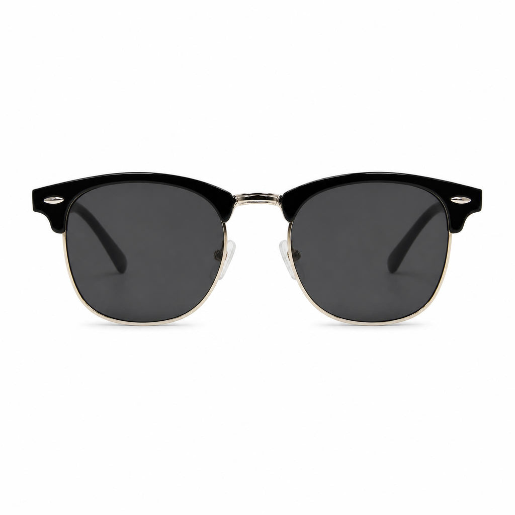 The Clubmaster Classic – Silver Frame / Black Lens