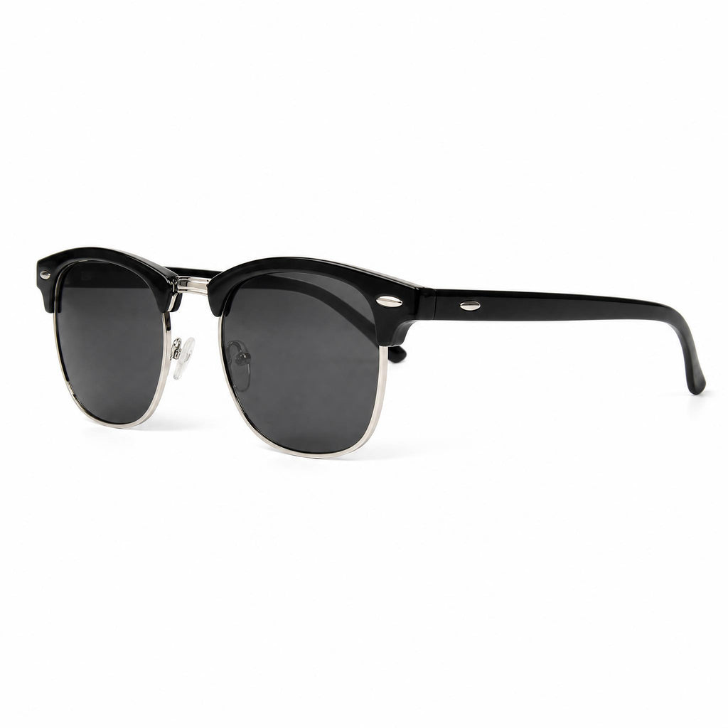 The Clubmaster Classic – Silver Frame / Black Lens