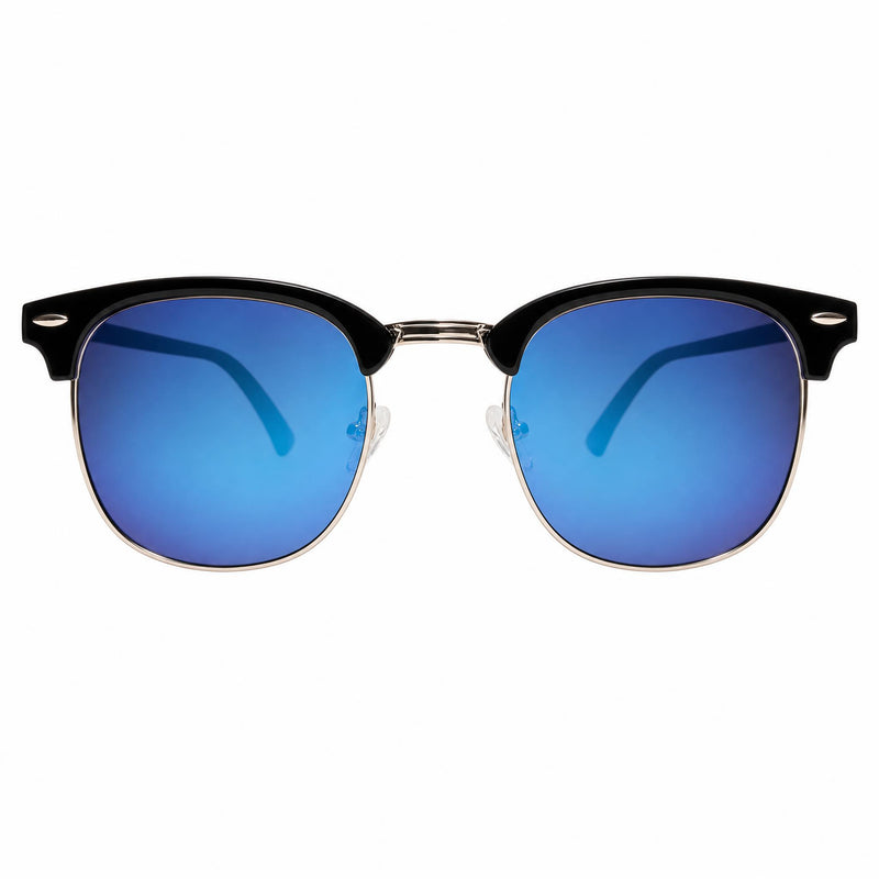 The Browline Classic – Silver Frame / Blue Lens